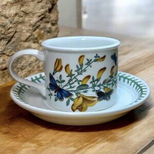 Portmeirion Botanic Garden Coffee TeaCup And Saucer Cytisus Scoparius Broom 1972